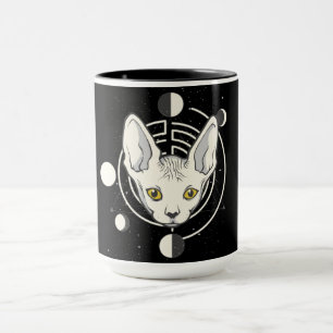 Cooles Weltraumkatzengesicht-Design Tasse