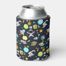 Cooles Weltraumthema - Astronauten und Raketenschi Dosenkühler