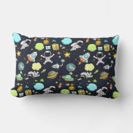 Cooles Weltraumthema - Astronauten und Raketenschi Lendenkissen
