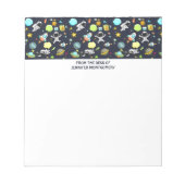 Cooles Weltraumthema - Astronauten und Raketenschi Notizblock (Vorderseite)