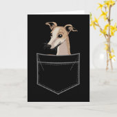 Cooles Whippet-Design für Männer Frauen Hund Whipp Karte (Gelbe Blume)