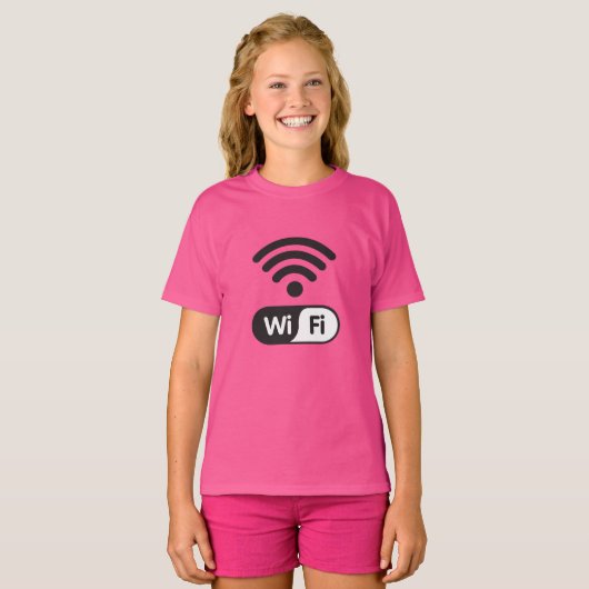 Cooles Wi-Fi Signal Grafisches Internet T-Shirt (Vorne ganz)