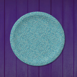 Cooles Wild-Krokodile-Skin Aquamarine Textur-Sumpf Pappteller