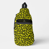 Cooles, wildes Schwarz-Gelb-Muster Crossbody Bag (Vorderseite)