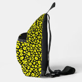 Cooles, wildes Schwarz-Gelb-Muster Crossbody Bag (Rechts)
