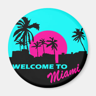 Cooles Willkommen zu Miami-Entwurf Magnet
