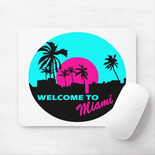 Cooles Willkommen zu Miami-Entwurf Mousepad (Mit Mouse)