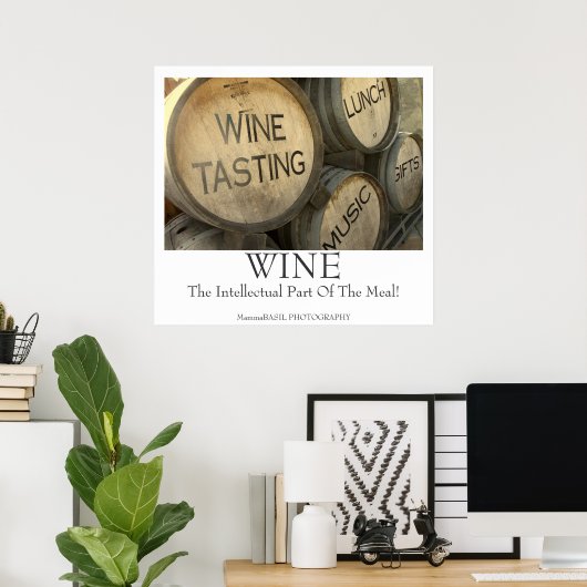 Cooles Wine Degustation Barrel Poster! Poster (Heimbüro)