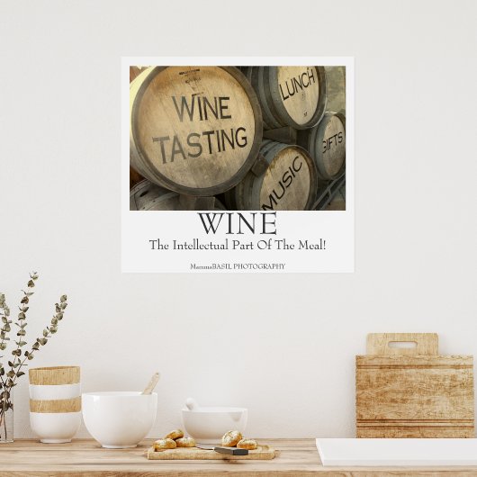 Cooles Wine Degustation Barrel Poster! Poster (Küche)