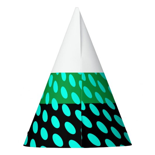 Cooles wirbelloses Aqua Tile Partyhütchen (Rückseite)