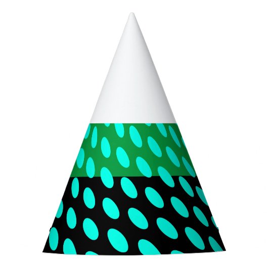 Cooles wirbelloses Aqua Tile Partyhütchen (Vorderseite)