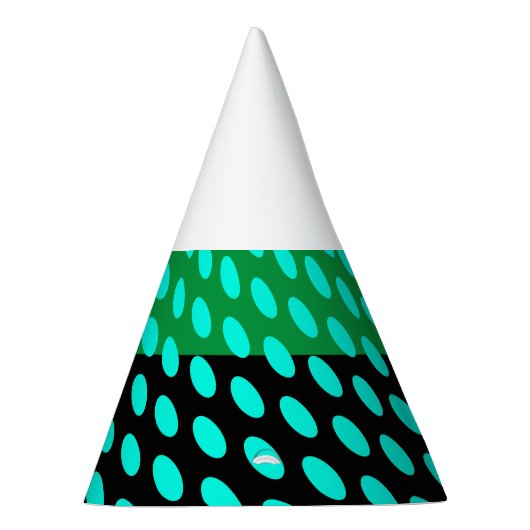 Cooles wirbelloses Aqua Tile Partyhütchen (Rechts)