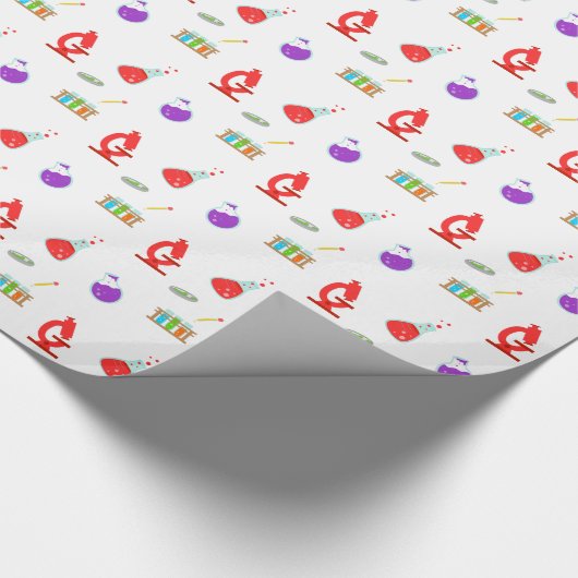 Cooles Wissenschaftsmuster Geschenkpapier (Ecke)