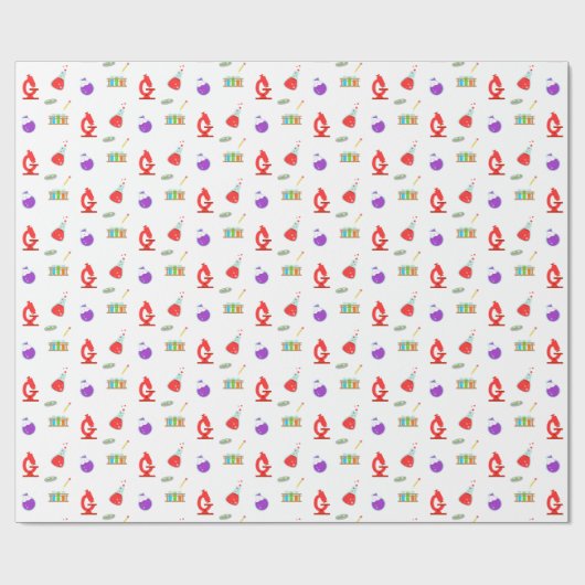 Cooles Wissenschaftsmuster Geschenkpapier (Flach)