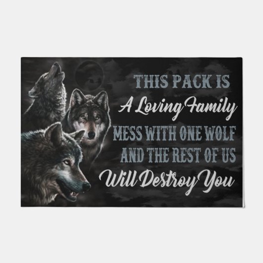 Cooles Wolf Sprichwort Doormat, Funny Quotes Fußmatte (Vorderseite)