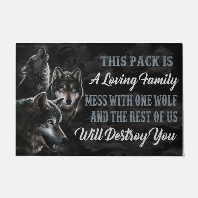 Cooles Wolf Sprichwort Doormat, Funny Quotes Fußmatte (Vorderseite)