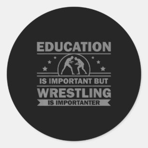 Cooles Wrestling-Design für Männer Frauen Kinder W Runder Aufkleber