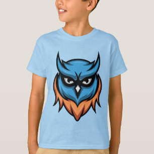 Cooles Wütendes-Eule-Jungen-T-Shirt T-Shirt