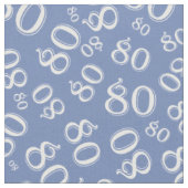Cooles Zahlenmuster Blau und Weiß 80 Stoff (Nahaufnahme)