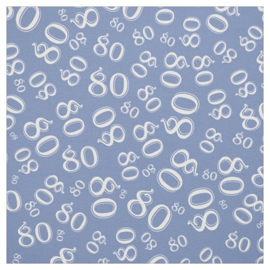 Cooles Zahlenmuster Blau und Weiß 80 Stoff (Muster)