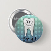 Cooles Zahnarzthelfer-Button des Lächelns Button (Vorne & Hinten)