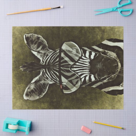 Cooles Zebra Abstrakt Seidenpapier (Basteln)