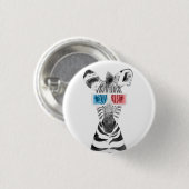 Cooles Zebra Button (Vorne & Hinten)