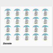 Cooles Zebra Runder Aufkleber (Blatt)