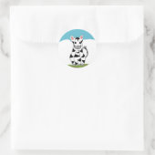 Cooles Zebra Runder Aufkleber (Tasche)