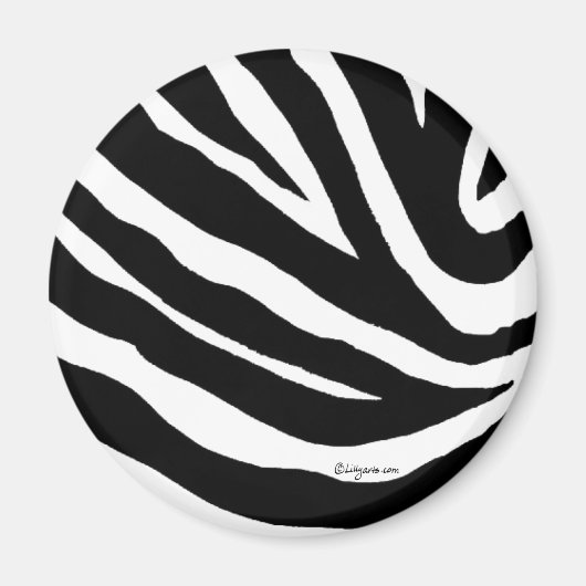 Cooles Zebra Stripes Round Magnet (Vorne)