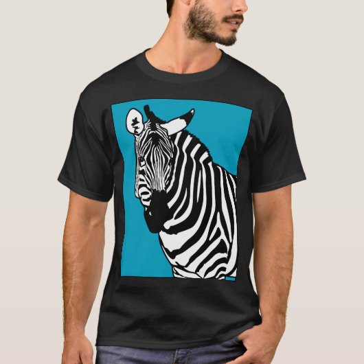 Cooles Zebra-Tier T-Shirt (Vorderseite)