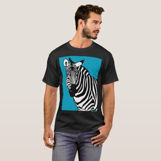 Cooles Zebra-Tier T-Shirt (Vorne ganz)