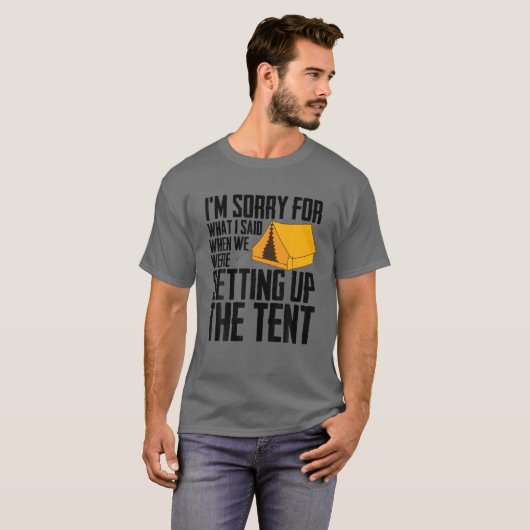 Cooles Zelt-Camping Geschenk Männer Frauen Funny C T-Shirt (Vorne ganz)