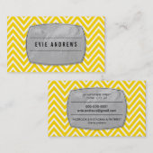 COOLES Zickzack Muster Silberfolie gelb Visitenkarte (Vorne/Hinten)