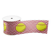Cooles Zickzack Softball Party Ribbon Satinband (Spule)