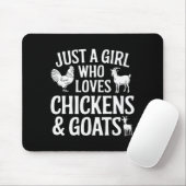 Cooles Ziegendesign für Mädchen Frauen Tierhaltung Mousepad (Mit Mouse)