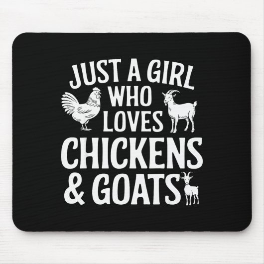 Cooles Ziegendesign für Mädchen Frauen Tierhaltung Mousepad (Vorne)