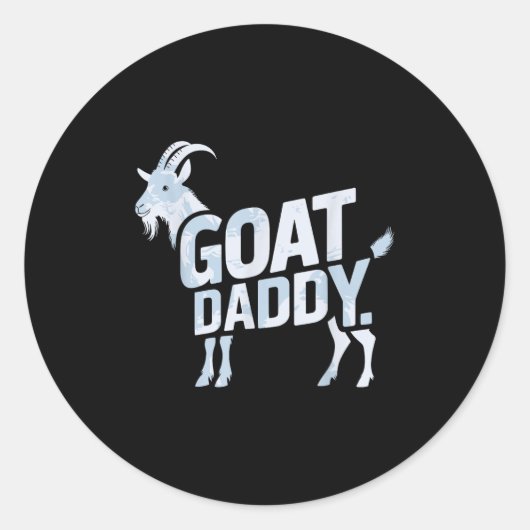 Cooles Ziegendesign für Männer Jungen Pygmäe Ziege Runder Aufkleber (Vorderseite)