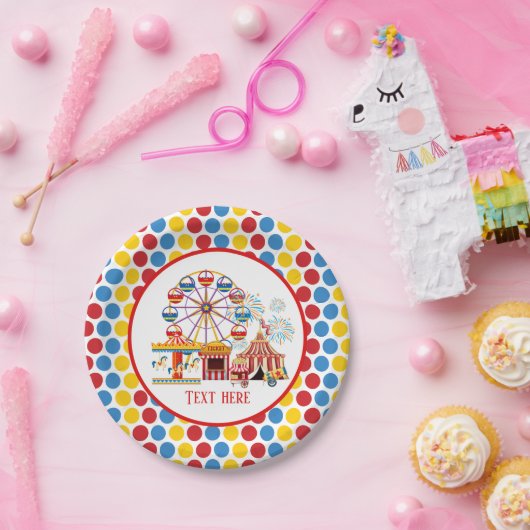 cooles Zirkustheaterfestival Pappteller (Party)