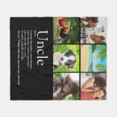 Cooles Zitat-Collage für den Favoriten-Onkel Fleecedecke (Vorderseite (Horizontal))