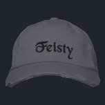 Cooles Zitat Scotland Blue Black Bestickte Baseballkappe<br><div class="desc">Ein lustiges,  Feisty zitieren schwarz besticktes schottisches blaues Sportbaseballcap,  das auf einen Namen oder anderen Text personalisiert sein kann. Eine cool inspirierende Geschenkidee zum Geburtstag.</div>