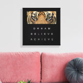 Cooles Zitat-Tiger-Ziel Leinwanddruck (Insitu (Wohnzimmer))