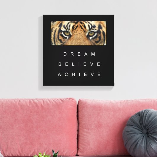 Cooles Zitat-Tiger-Ziel Leinwanddruck (Insitu (Wohnzimmer))