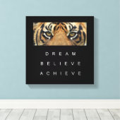 Cooles Zitat-Tiger-Ziel Leinwanddruck (Insitu (Holzboden))