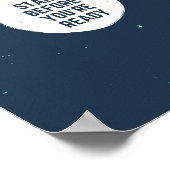 Cooles Zitat von Navy und White Grunge Textur Poster (Ecke)