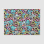 cooles Zombie-Halloween-Party Seidenpapier (Vorderseite)