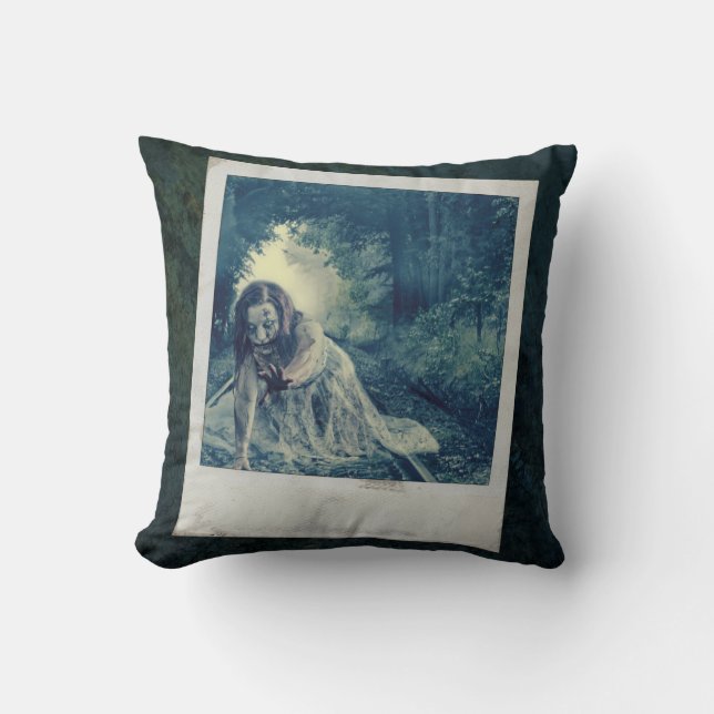Cooles Zombie-Mädchen Kissen (Vorderseite)