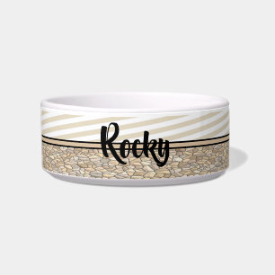 Cooles Zwei Muster Personalisierte Keramik Dog Bow Napf