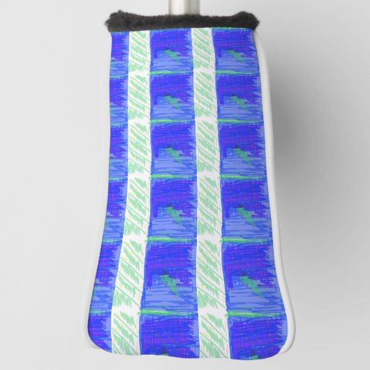 Coolest Blue Nautical Abstract  Golf Headcover (Rotieren 90)