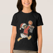 Coolest Christmas Sporty Duck Slam Dunk Tri-Blend Shirt (Vorderseite)